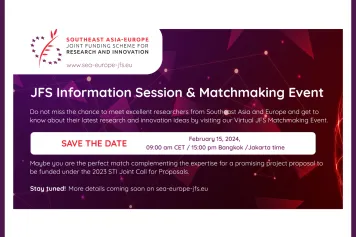 "Matchmaking" event in the SEA-EU JFS 2023 call for proposals