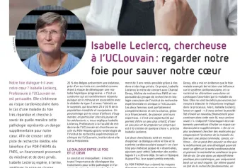 Visages de la recherche : Isabelle Leclercq, regarder notre foie pour sauver notre coeur