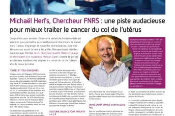 Visages de la recherche : Michael Herfs, percer les derniers mystères du cancer du col de l'utérus