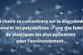 Nouvelle Chaire consacrée au recyclage des déchets plastiques par valorisation du CO2 à l'UMons 
