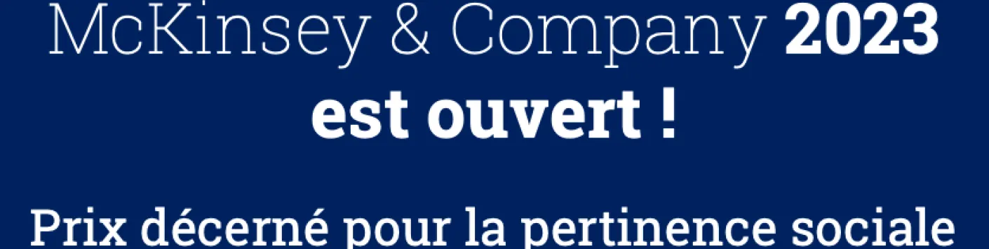 Prix scientifique McKinsey & Company 2023