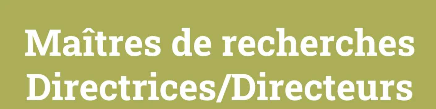 Résultats de l’appel Bourses et mandats 2023 - Directeurs/Directrices de recherche et Maîtres de recherches