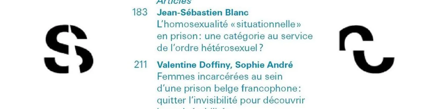 Femmes incarcérées au sein d’une prison belge francophone : quitter l’invisibilité pour découvrir les vulnérabilités