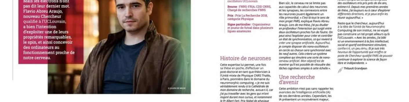 Félicitations à Flavio Abreu Araujo , nouveau Chercheur qualifié FNRS de l' UCLouvain – Université catholique de Louvain 