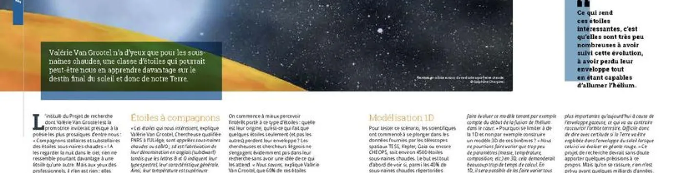 FNRS.news 127 : dossier spécial PDR : les sous-naines chaudes