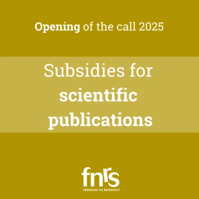 Subsidies for Scientific publications : opening of the call 2025 !